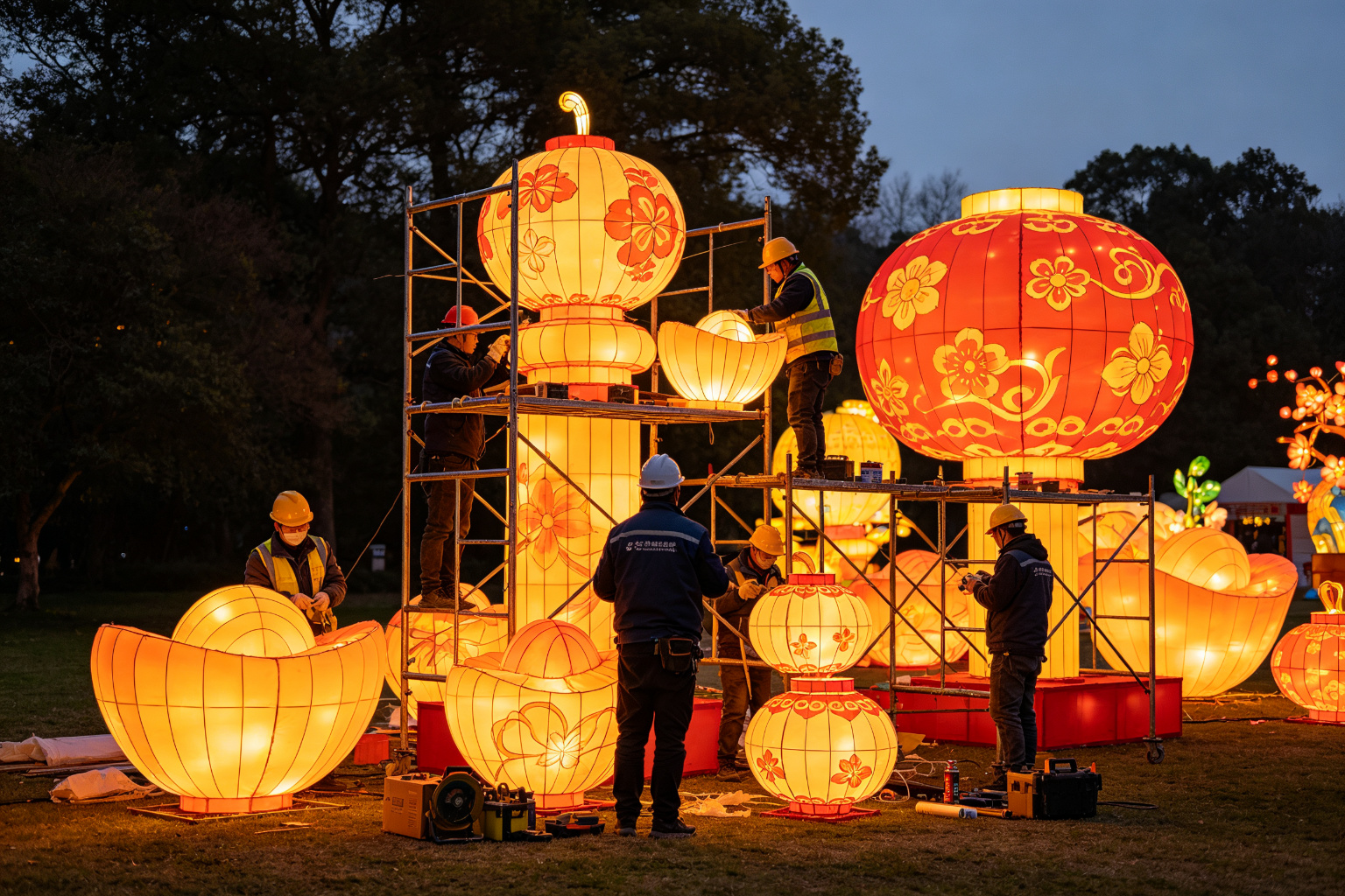 The Art of Silk Covering in Lantern Manufacturing - Manufacturing Guide article by Zedong Lantern Festival