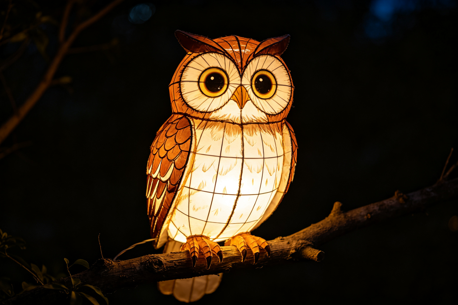 Owl Lantern Display (ZD-026) - Animal Lanterns by Zedong, dimensions 220x150x280cm