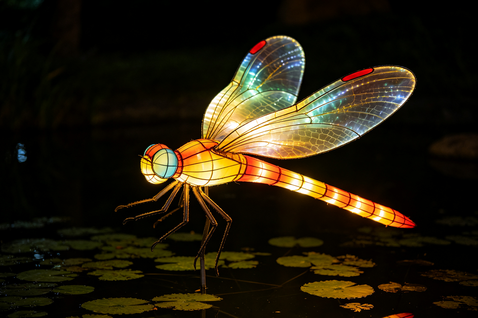 Dragonfly Lantern Display (ZD-036) - Animal Lanterns by Zedong, dimensions 180x100x120cm