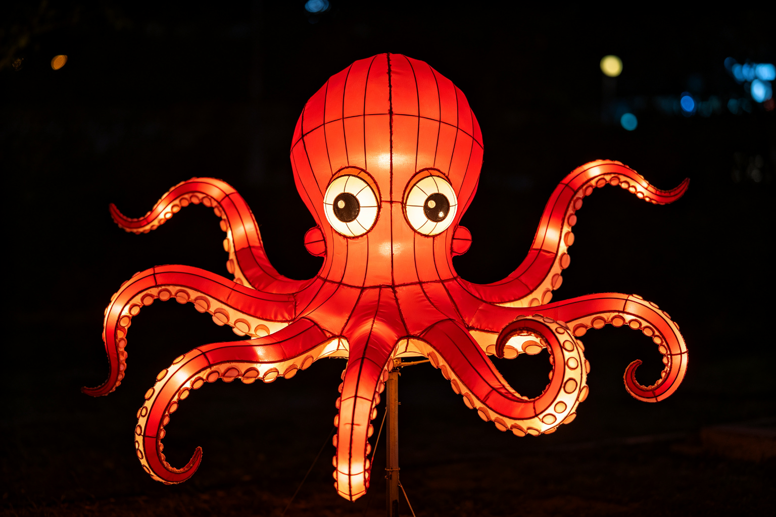 Octopus Lantern Display (ZD-043) - Animal Lanterns by Zedong, dimensions 300x300x250cm