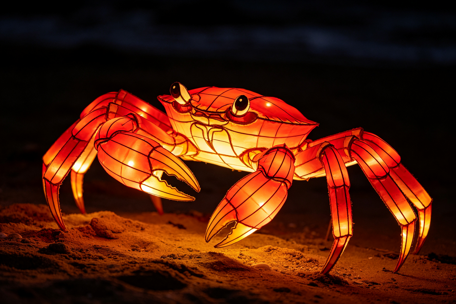 Crab Lantern Display (ZD-048) - Animal Lanterns by Zedong, dimensions 250x180x150cm