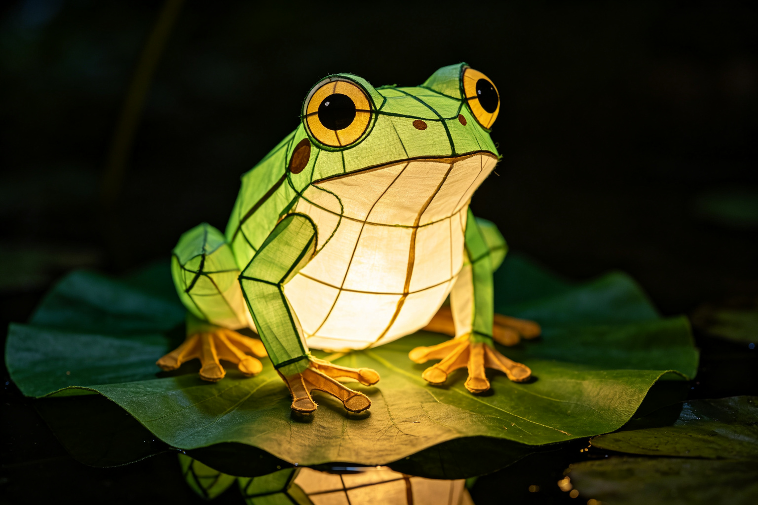 Frog Lantern Display (ZD-054) - Animal Lanterns by Zedong, dimensions 150x120x120cm