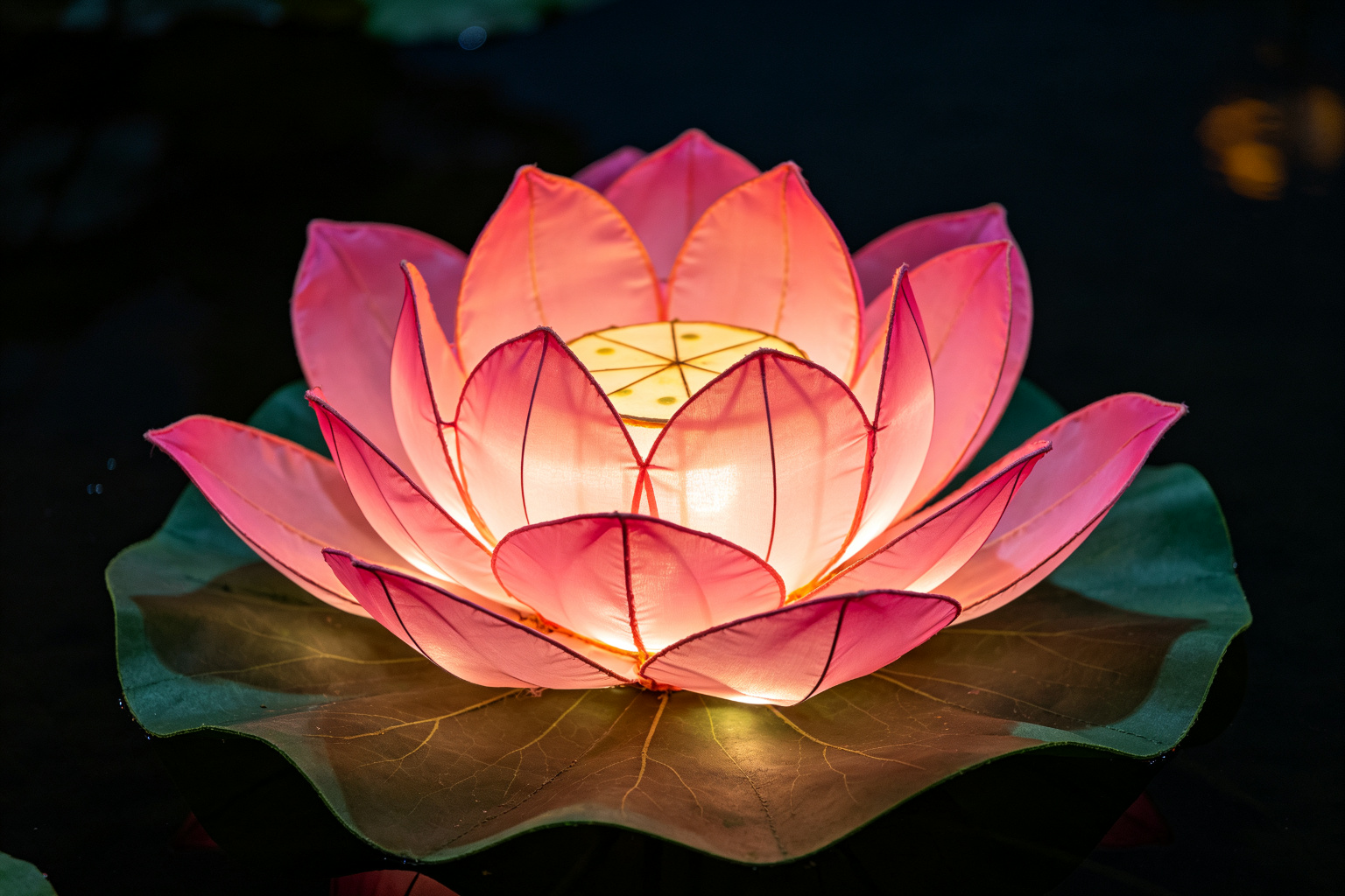 Lotus Flower Lantern Display (ZD-059) - Plant & Flower Lanterns by Zedong, dimensions 200x200x180cm