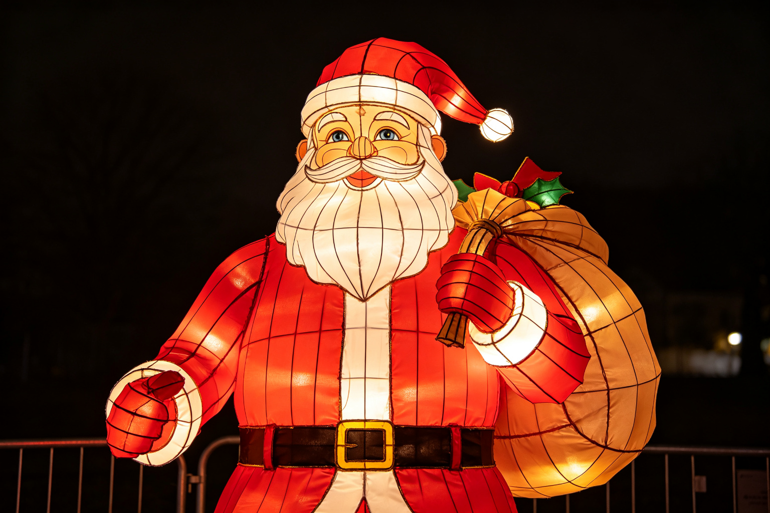 Santa Claus Lantern Display (ZD-120) - Festival & Holiday Lanterns by Zedong, dimensions 250x180x350cm
