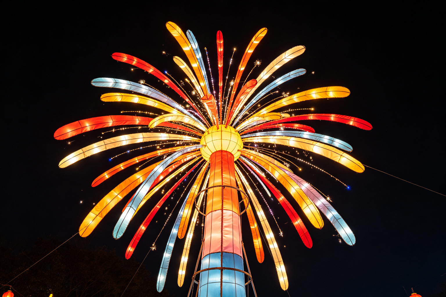 Fireworks Display Lantern Display (ZD-134) - Festival & Holiday Lanterns by Zedong, dimensions 400x400x400cm
