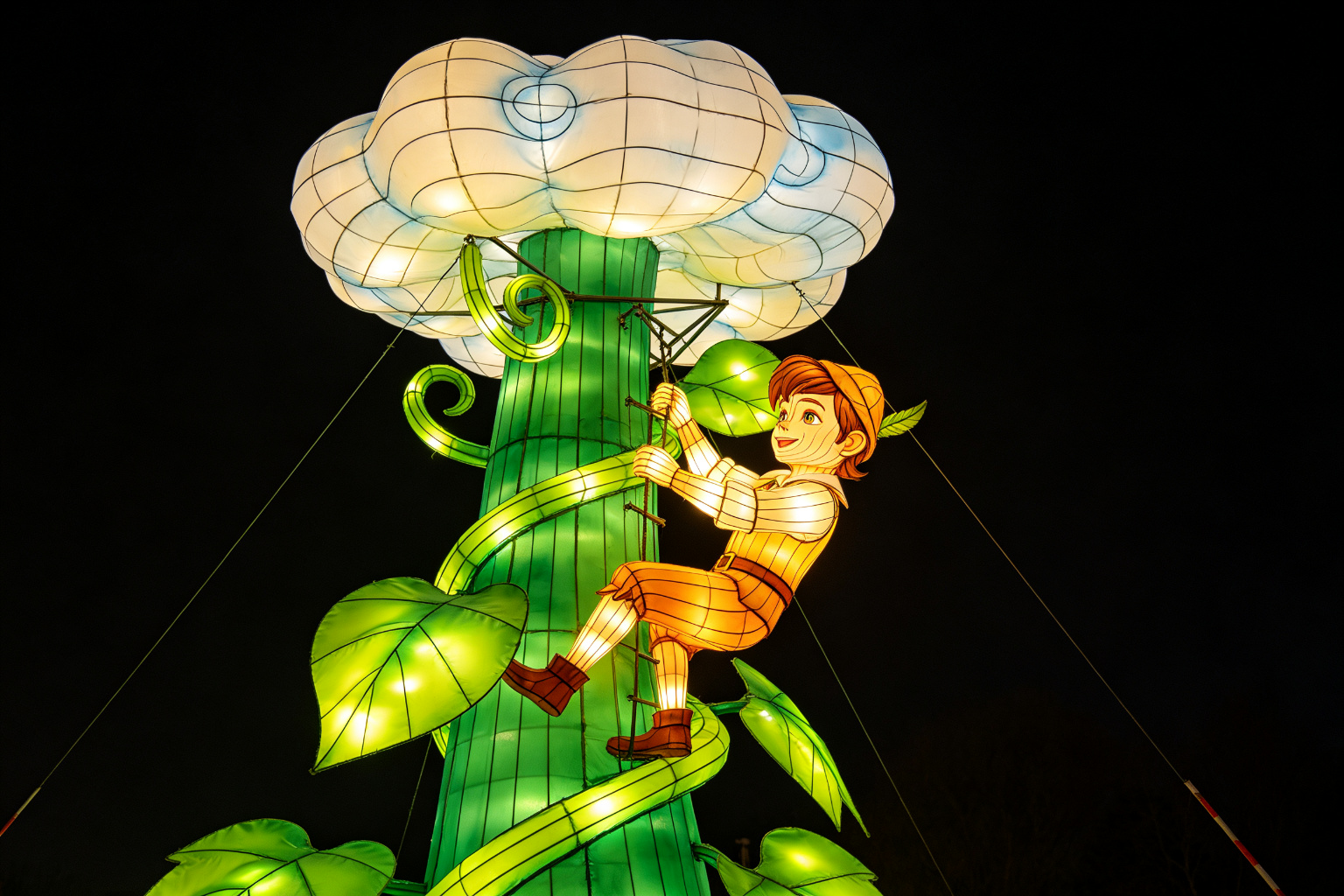 Jack and the Beanstalk Lantern Display (ZD-184) - Fairy Tale Lanterns by Zedong, dimensions 200x200x600cm