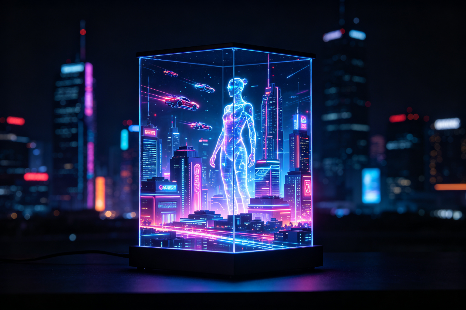 Futuristic City Lantern Display (ZD-201) - Sci-Fi Lanterns by Zedong, dimensions 600x200x400cm