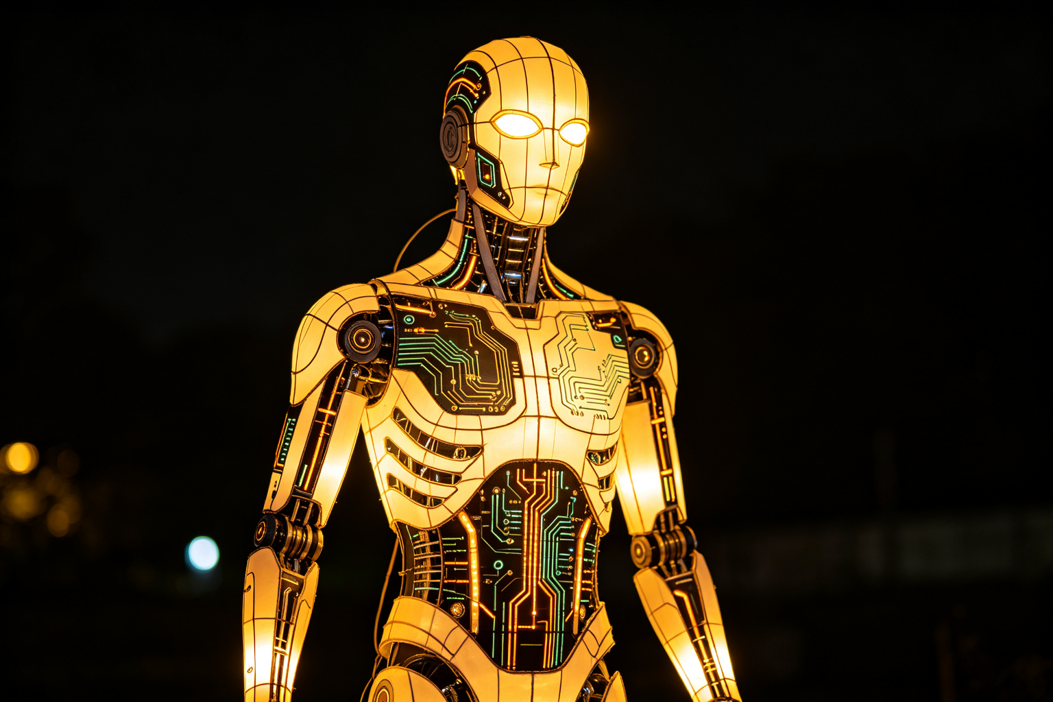 Android Lantern Display (ZD-208) - Sci-Fi Lanterns by Zedong, dimensions 250x150x350cm