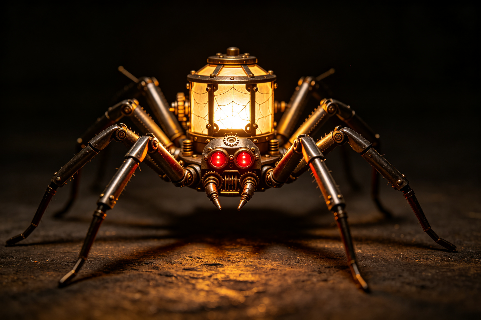 Mechanical Spider Lantern Display (ZD-214) - Sci-Fi Lanterns by Zedong, dimensions 300x300x150cm