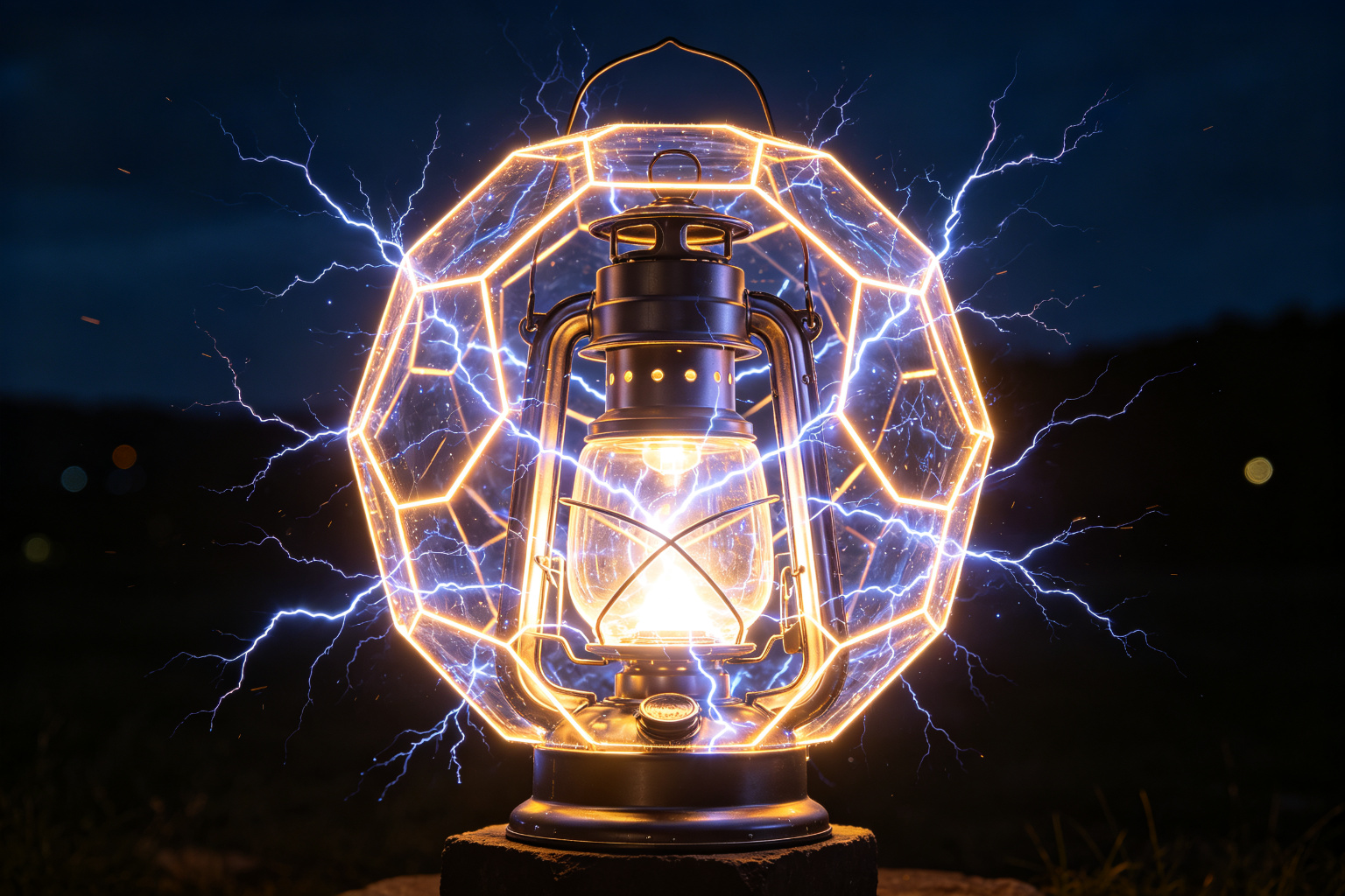 Force Field Lantern Display (ZD-217) - Sci-Fi Lanterns by Zedong, dimensions 300x50x300cm
