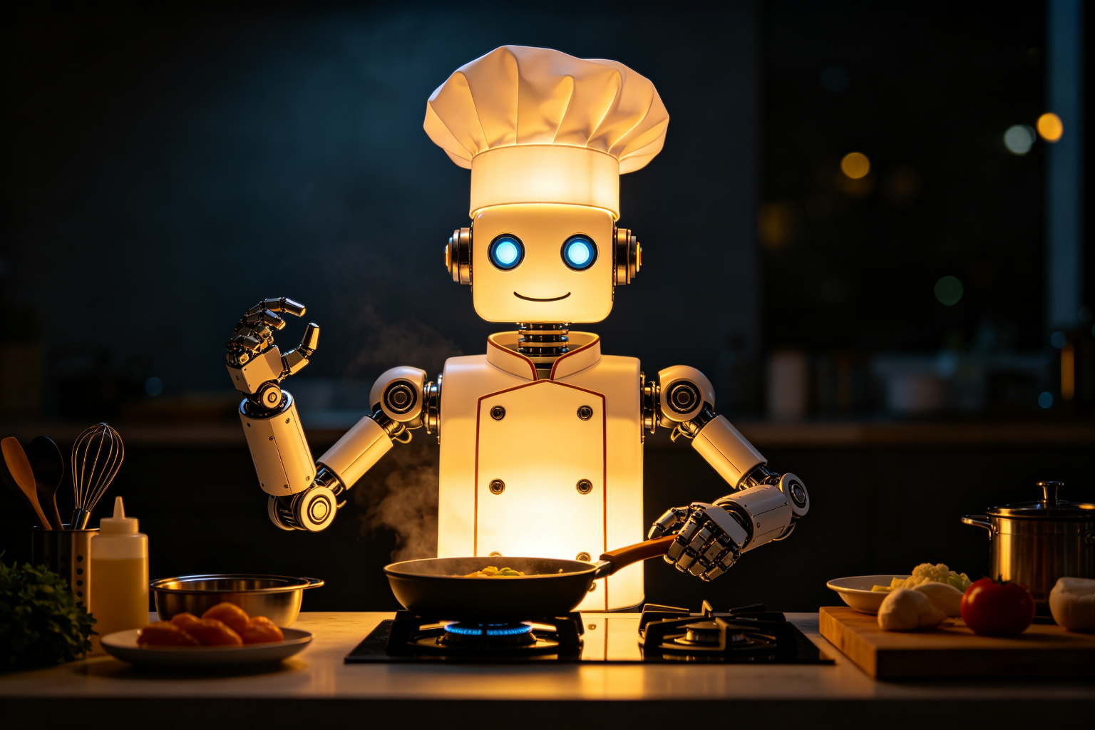 Robot Chef Lantern Display (ZD-219) - Sci-Fi Lanterns by Zedong, dimensions 250x200x250cm