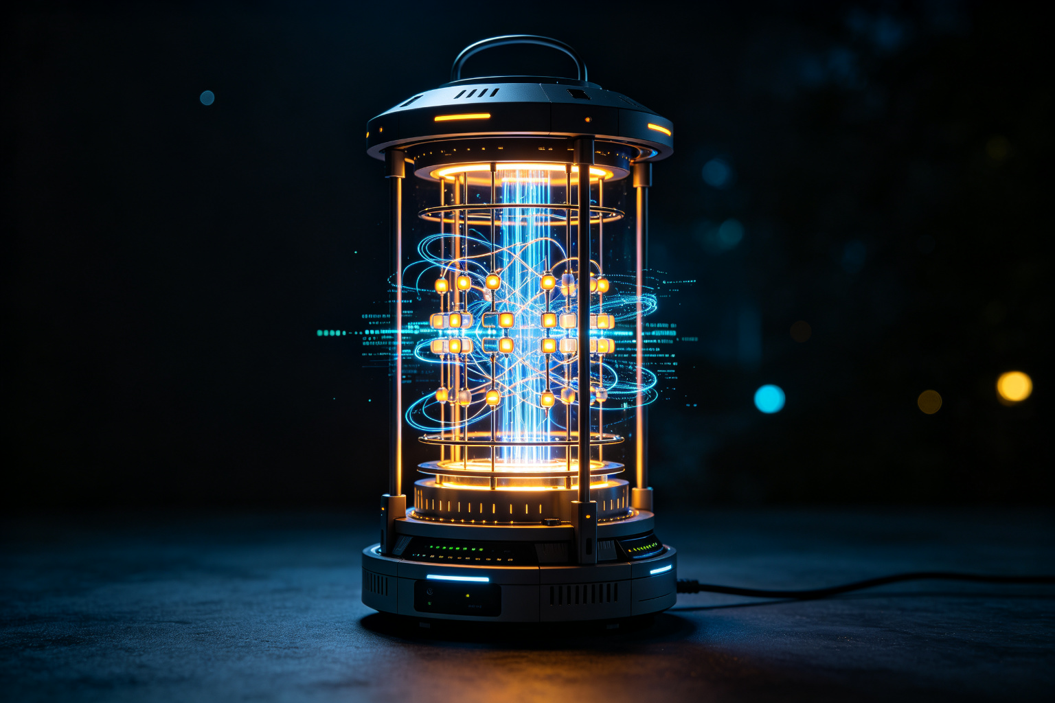 Quantum Computer Lantern Display (ZD-222) - Sci-Fi Lanterns by Zedong, dimensions 250x200x300cm