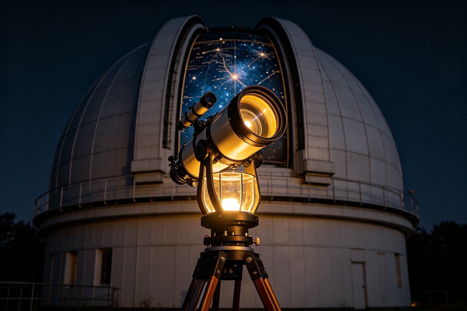 Telescope Observatory Lantern Display (ZD-241) - Space Lanterns by Zedong, dimensions 250x250x350cm