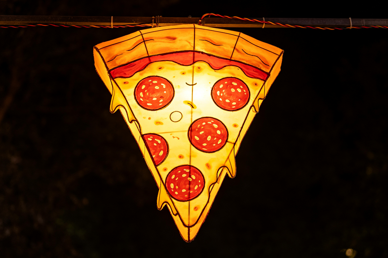 Pizza Slice Lantern Display (ZD-245) - Food & Fruit Lanterns by Zedong, dimensions 300x150x200cm