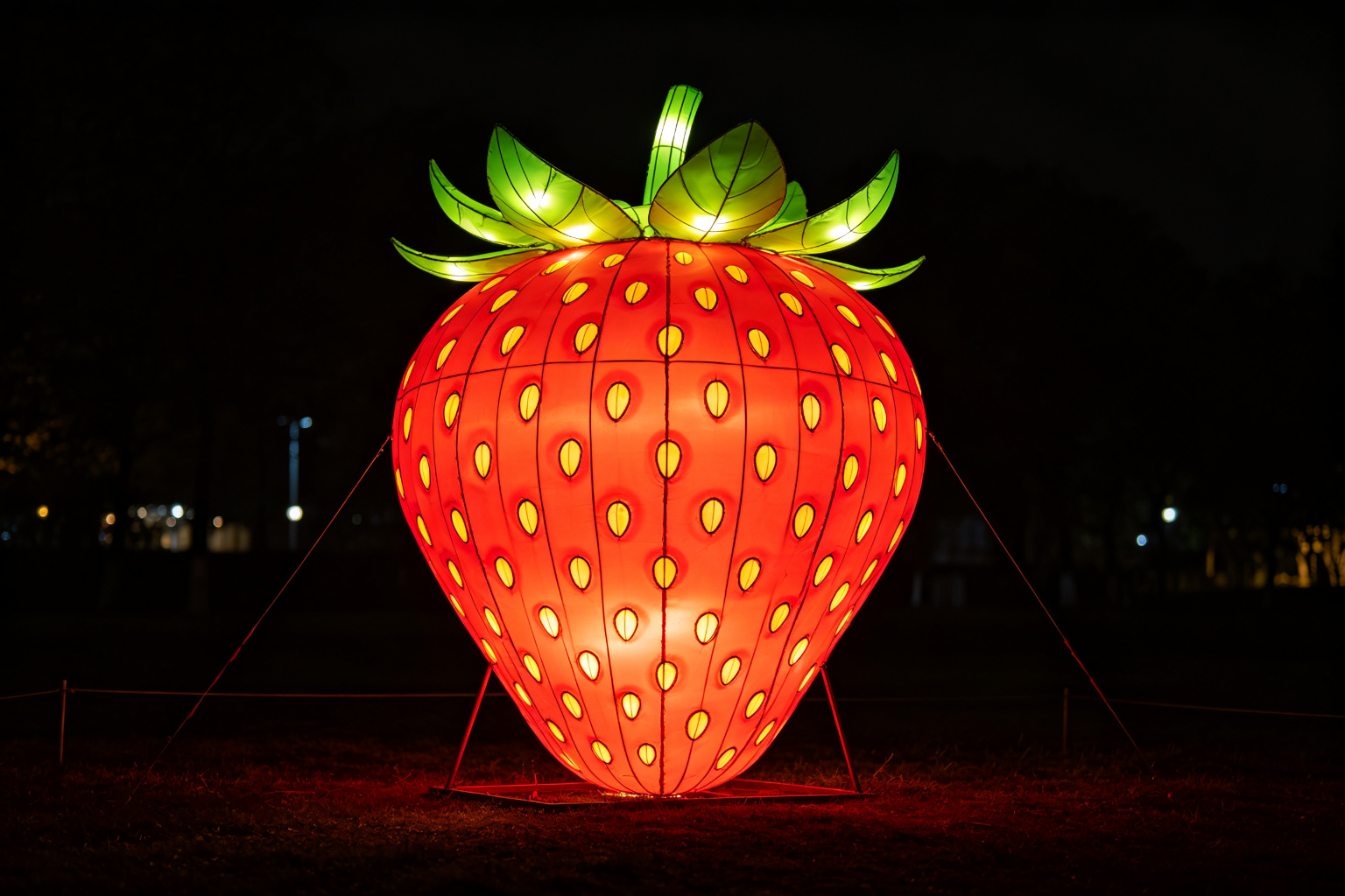 Strawberry Lantern Display (ZD-251) - Food & Fruit Lanterns by Zedong, dimensions 200x180x250cm